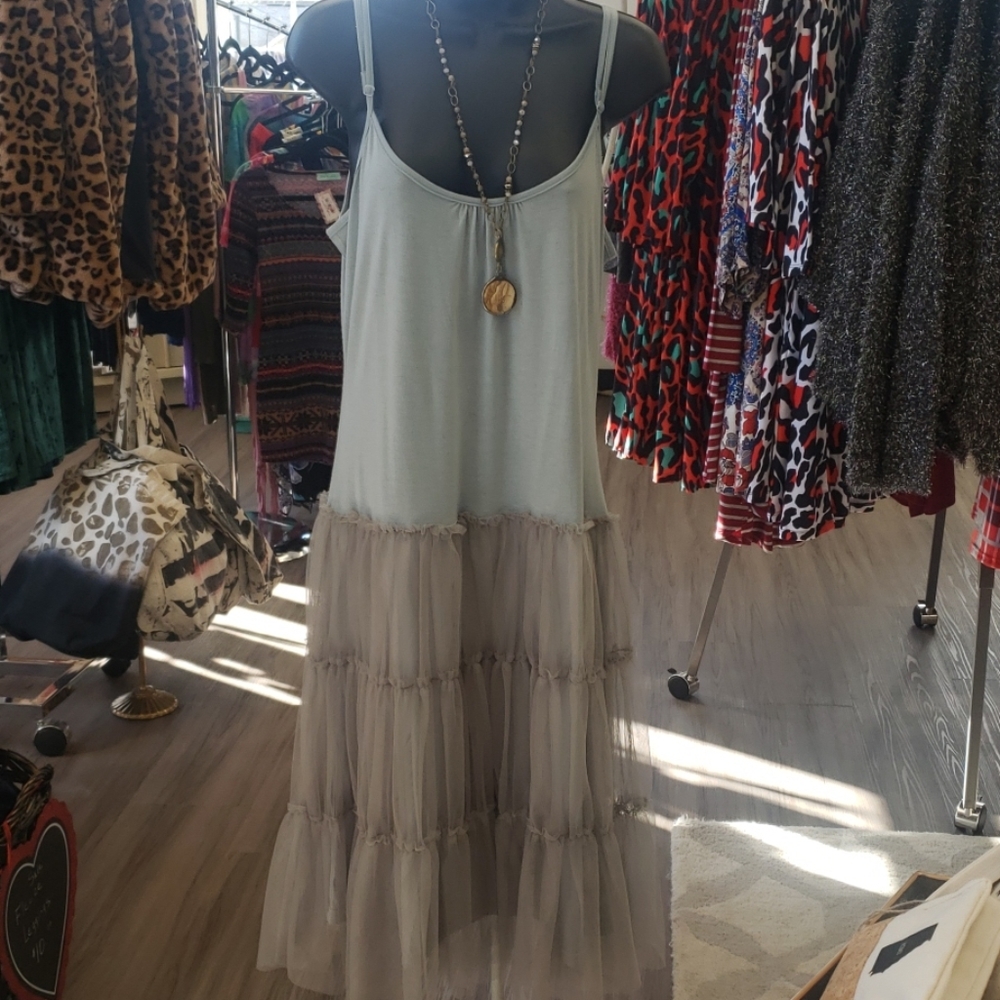 Boutique layering tank dress